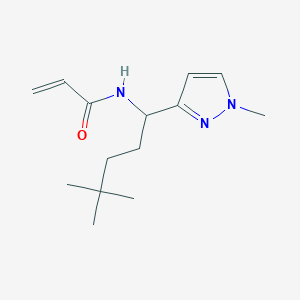 N-[4,4-Dimethyl-1-(1-methylpyrazol-3-yl)pentyl]prop-2-enamide