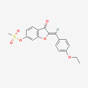 (Z)-2-(4-ethoxybenzylidene)-3-oxo-2,3-dihydrobenzofuran-6-yl methanesulfonate