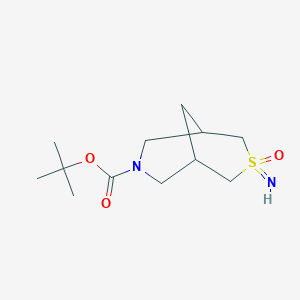 molecular formula C12H22N2O3S B2675505 Tert-butyl 3-imino-3-oxo-3lambda6-thia-7-azabicyclo[3.3.1]nonane-7-carboxylate CAS No. 2287313-89-5