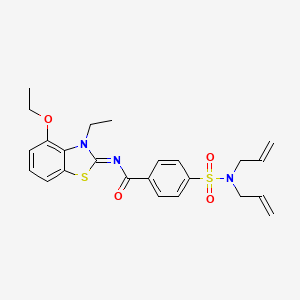 molecular formula C24H27N3O4S2 B2675507 (Z)-4-(N,N-diallylsulfamoyl)-N-(4-ethoxy-3-ethylbenzo[d]thiazol-2(3H)-ylidene)benzamide CAS No. 533868-85-8