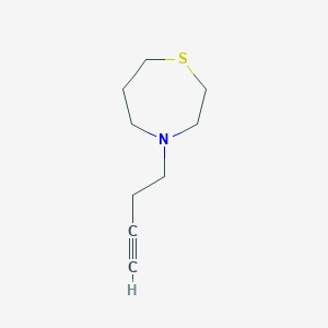 molecular formula C9H15NS B2675508 4-But-3-ynyl-1,4-thiazepane CAS No. 1343276-17-4