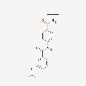 molecular formula C21H26N2O3 B267551 N-{4-[(tert-butylamino)carbonyl]phenyl}-3-isopropoxybenzamide 