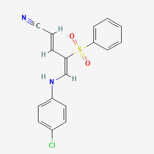 5-(4-Chloroanilino)-4-(phenylsulfonyl)-2,4-pentadienenitrile