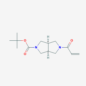 Tert-butyl (3aS,6aR)-2-prop-2-enoyl-1,3,3a,4,6,6a-hexahydropyrrolo[3,4-c]pyrrole-5-carboxylate