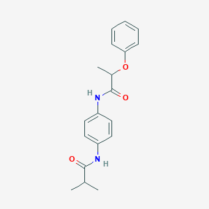 molecular formula C19H22N2O3 B267552 2-methyl-N-{4-[(2-phenoxypropanoyl)amino]phenyl}propanamide 
