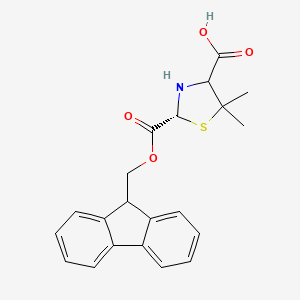 B2675524 (2R)-2-{[(9H-Fluoren-9-yl)methoxy]carbonyl}-5,5-dimethyl-1,3-thiazolidine-4-carboxylic acid CAS No. 753030-79-4