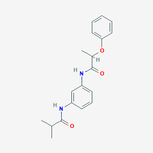 molecular formula C19H22N2O3 B267553 2-methyl-N-{3-[(2-phenoxypropanoyl)amino]phenyl}propanamide 
