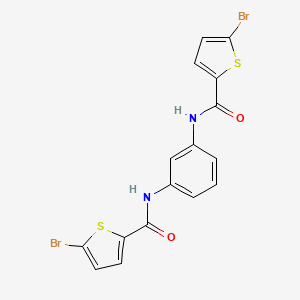 5-bromo-N-[3-[(5-bromothiophene-2-carbonyl)amino]phenyl]thiophene-2-carboxamide