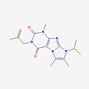 molecular formula C17H23N5O2 B2675533 4,7,8-三甲基-2-(2-甲基丙-2-烯基)-6-异丙基嘌呤并[7,8-a]咪唑-1,3-二酮 CAS No. 878734-45-3