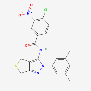 4-chloro-N-(2-(3,5-dimethylphenyl)-4,6-dihydro-2H-thieno[3,4-c]pyrazol-3-yl)-3-nitrobenzamide