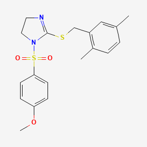 2-[(2,5-Dimethylphenyl)methylsulfanyl]-1-(4-methoxyphenyl)sulfonyl-4,5-dihydroimidazole