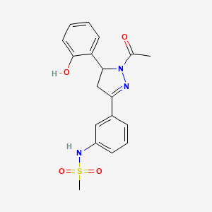 N-{3-[1-acetyl-5-(2-hydroxyphenyl)-4,5-dihydro-1H-pyrazol-3-yl]phenyl}methanesulfonamide