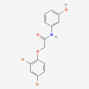 2-(2,4-dibromophenoxy)-N-(3-hydroxyphenyl)acetamide