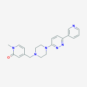 molecular formula C20H22N6O B2675559 1-Methyl-4-[[4-(6-pyridin-3-ylpyridazin-3-yl)piperazin-1-yl]methyl]pyridin-2-one CAS No. 2380085-64-1