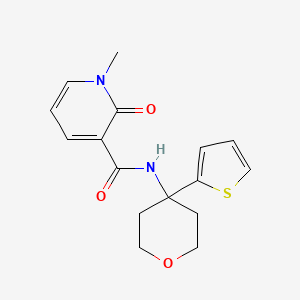 molecular formula C16H18N2O3S B2675560 1-methyl-2-oxo-N-(4-(thiophen-2-yl)tetrahydro-2H-pyran-4-yl)-1,2-dihydropyridine-3-carboxamide CAS No. 2034244-70-5