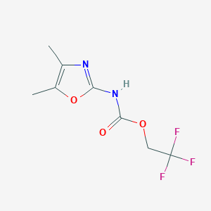 molecular formula C8H9F3N2O3 B2675568 2,2,2-trifluoroethyl N-(dimethyl-1,3-oxazol-2-yl)carbamate CAS No. 1423024-90-1
