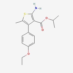 molecular formula C17H21NO3S B2675595 Isopropyl 2-amino-4-(4-ethoxyphenyl)-5-methylthiophene-3-carboxylate CAS No. 351158-53-7