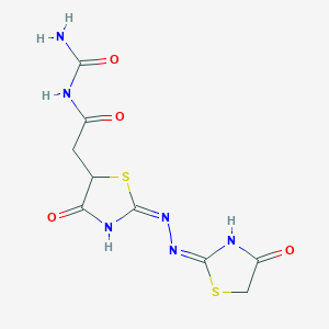 molecular formula C9H10N6O4S2 B2675598 N-carbamoyl-2-((E)-4-oxo-2-((E)-(4-oxothiazolidin-2-ylidene)hydrazono)thiazolidin-5-yl)acetamide CAS No. 868155-17-3
