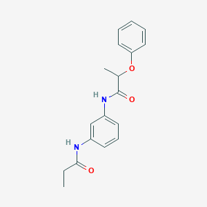molecular formula C18H20N2O3 B267560 2-phenoxy-N-[3-(propionylamino)phenyl]propanamide 
