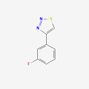 molecular formula C8H5FN2S B2675606 4-(3-Fluorophenyl)-1,2,3-thiadiazole CAS No. 2237988-93-9