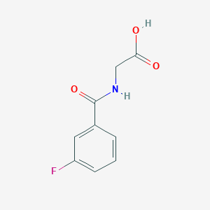 molecular formula C9H8FNO3 B2675608 (3-Fluoro-benzoylamino)-acetic acid CAS No. 366-47-2