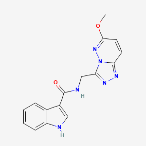molecular formula C16H14N6O2 B2675610 N-((6-methoxy-[1,2,4]triazolo[4,3-b]pyridazin-3-yl)methyl)-1H-indole-3-carboxamide CAS No. 2034416-11-8