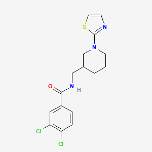 molecular formula C16H17Cl2N3OS B2675612 3,4-dichloro-N-((1-(thiazol-2-yl)piperidin-3-yl)methyl)benzamide CAS No. 1706217-76-6