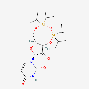 molecular formula C21H36N2O7Si2 B2675616 1-((6Ar,8r,9ar)-2,2,4,4-tetraisopropyl-9-oxotetrahydro-6h-furo[3,2-f][1,3,5,2,4]trioxadisilocin-8-yl)pyrimidine-2,4(1h,3h)-dione CAS No. 84828-97-7