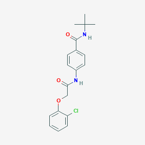 molecular formula C19H21ClN2O3 B267562 N-(tert-butyl)-4-{[(2-chlorophenoxy)acetyl]amino}benzamide 