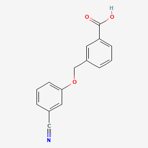 molecular formula C15H11NO3 B2675622 3-(3-Cyanophenoxymethyl)benzoic acid CAS No. 342908-38-7