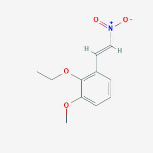 molecular formula C11H13NO4 B2675625 2-ethoxy-1-methoxy-3-[(E)-2-nitroethenyl]benzene CAS No. 87790-86-1