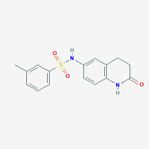 molecular formula C16H16N2O3S B2675630 3-methyl-N-(2-oxo-1,2,3,4-tetrahydroquinolin-6-yl)benzenesulfonamide CAS No. 922005-85-4