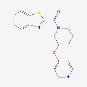 molecular formula C18H17N3O2S B2675634 Benzo[d]thiazol-2-yl(3-(pyridin-4-yloxy)piperidin-1-yl)methanone CAS No. 2034573-58-3