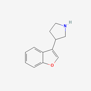 molecular formula C12H13NO B2675640 3-(1-Benzofuran-3-yl)pyrrolidine CAS No. 1337778-30-9
