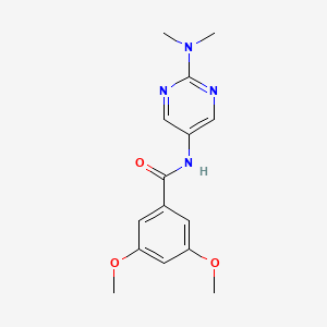 molecular formula C15H18N4O3 B2675646 N-(2-(dimethylamino)pyrimidin-5-yl)-3,5-dimethoxybenzamide CAS No. 1396873-15-6