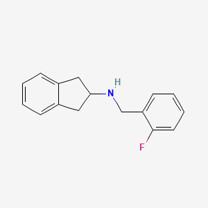 molecular formula C16H16FN B2675649 N-[(2-fluorophenyl)methyl]-2,3-dihydro-1H-inden-2-amine CAS No. 610298-64-1