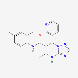 molecular formula C20H22N6O B2675650 N-(2,4-dimethylphenyl)-5-methyl-7-(pyridin-3-yl)-4,5,6,7-tetrahydro-[1,2,4]triazolo[1,5-a]pyrimidine-6-carboxamide CAS No. 1212125-94-4