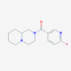 molecular formula C14H18FN3O B2675653 2-fluoro-5-{octahydro-1H-pyrido[1,2-a]piperazine-2-carbonyl}pyridine CAS No. 1407317-20-7