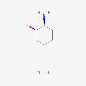 molecular formula C6H13ClFN B2675657 (1S,2R)-2-fluorocyclohexanamine;hydrochloride CAS No. 1335302-62-9