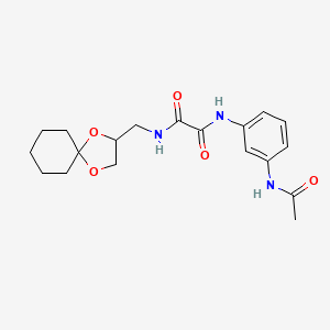 N1-(1,4-dioxaspiro[4.5]decan-2-ylmethyl)-N2-(3-acetamidophenyl)oxalamide