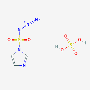 molecular formula C3H5N5O6S2 B2675679 1H-Imidazole-1-sulfonyl azide sulfate CAS No. 1357503-23-1