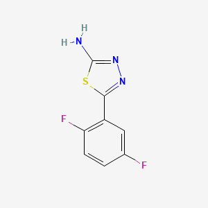 molecular formula C8H5F2N3S B2675681 5-(2,5-二氟苯基)-1,3,4-噻二唑-2-胺 CAS No. 299932-95-9