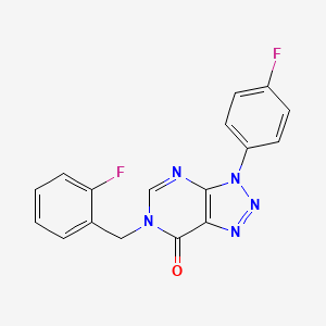 molecular formula C17H11F2N5O B2675682 6-(2-fluorobenzyl)-3-(4-fluorophenyl)-3H-[1,2,3]triazolo[4,5-d]pyrimidin-7(6H)-one CAS No. 863019-55-0