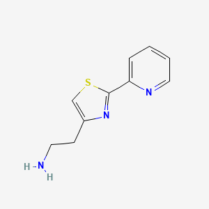 molecular formula C10H11N3S B2675685 2-(2-吡啶-2-基-1,3-噻唑-4-基)乙胺 CAS No. 938377-79-8