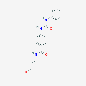 4-[(anilinocarbonyl)amino]-N-(3-methoxypropyl)benzamide