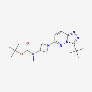 molecular formula C18H28N6O2 B2675692 Tert-butyl N-[1-(3-tert-butyl-[1,2,4]triazolo[4,3-b]pyridazin-6-yl)azetidin-3-yl]-N-methylcarbamate CAS No. 2380067-73-0