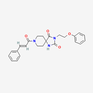 molecular formula C24H25N3O4 B2675714 8-Cinnamoyl-3-(2-phenoxyethyl)-1,3,8-triazaspiro[4.5]decane-2,4-dione CAS No. 1021081-07-1