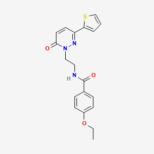 molecular formula C19H19N3O3S B2675729 4-ethoxy-N-(2-(6-oxo-3-(thiophen-2-yl)pyridazin-1(6H)-yl)ethyl)benzamide CAS No. 946344-98-5