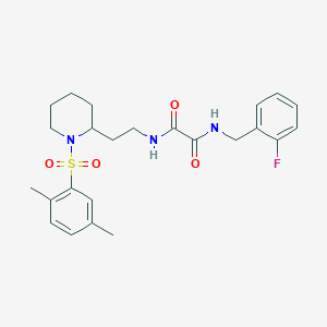 N1-(2-(1-((2,5-dimethylphenyl)sulfonyl)piperidin-2-yl)ethyl)-N2-(2-fluorobenzyl)oxalamide
