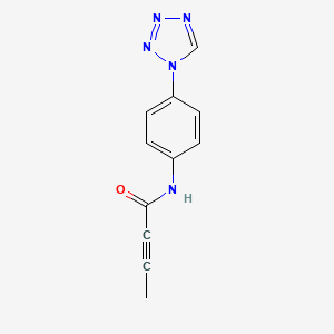 molecular formula C11H9N5O B2675738 N-[4-(1H-1,2,3,4-四唑-1-基)苯基]丁-2-炔酰胺 CAS No. 2097919-73-6